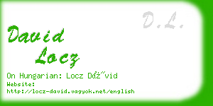 david locz business card